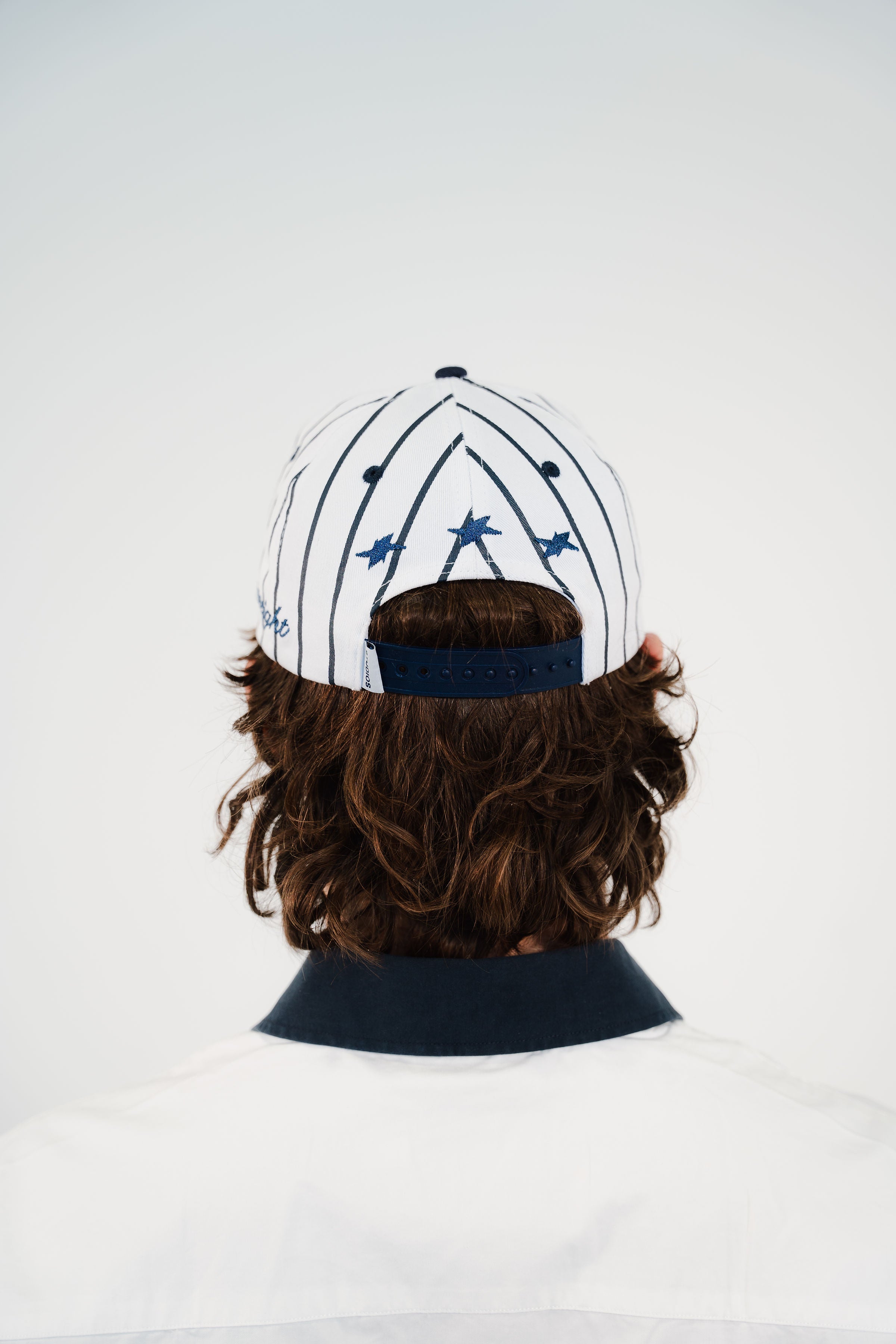 Navy Pinstripe Cap