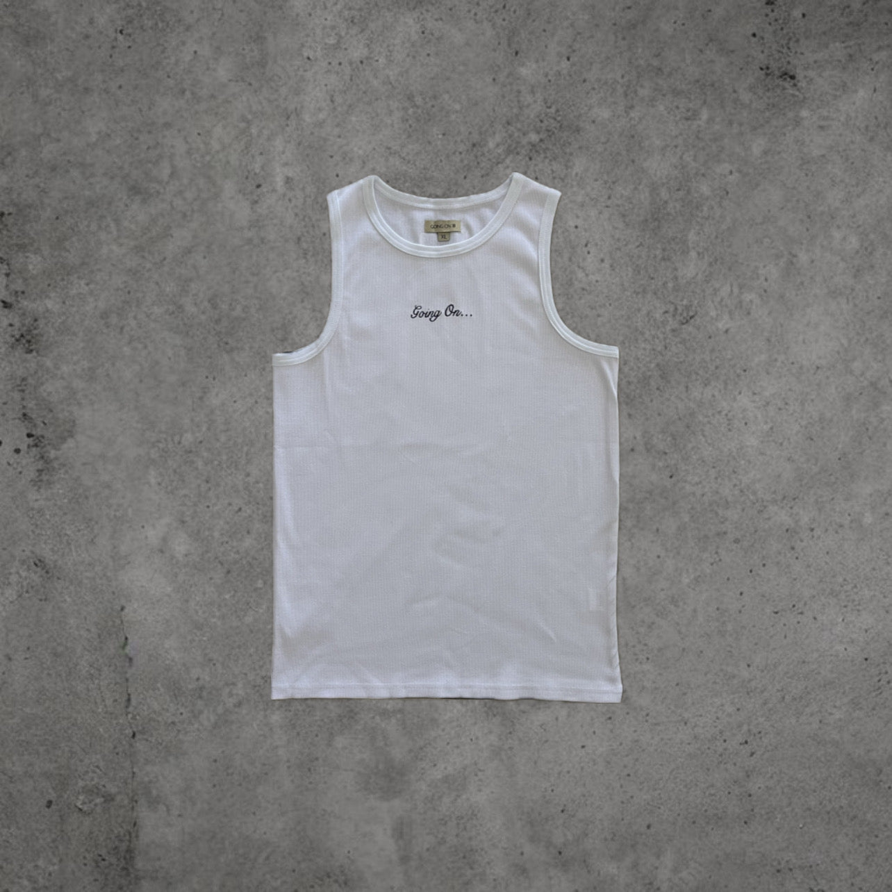 002 Woven White Singlet