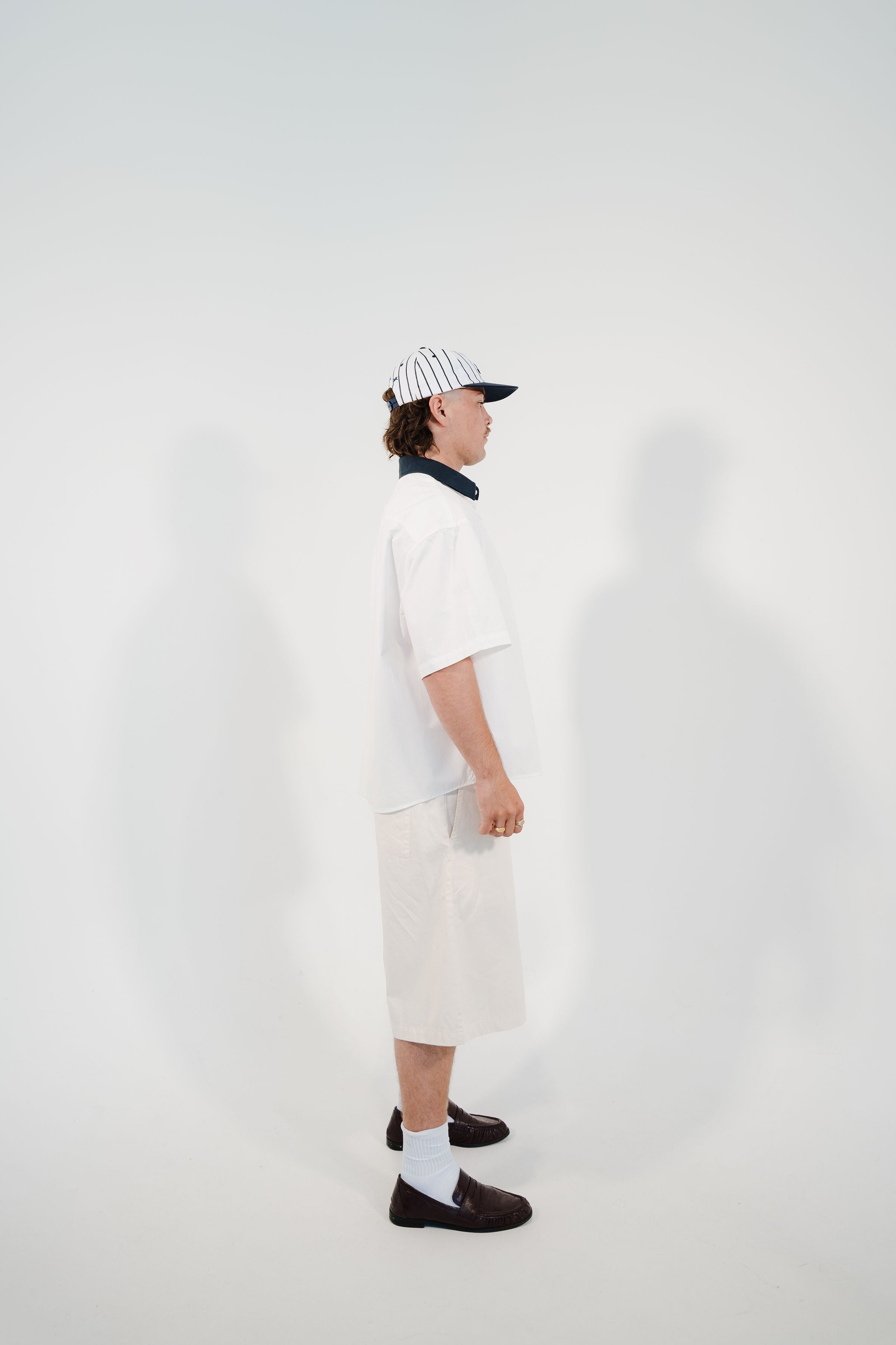 Two Tone Short Sleeve Button Up