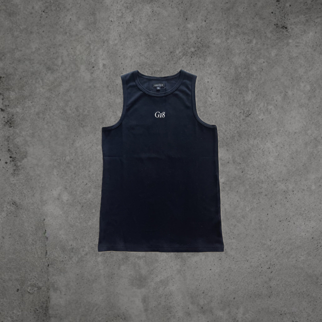002 Woven Black Singlet
