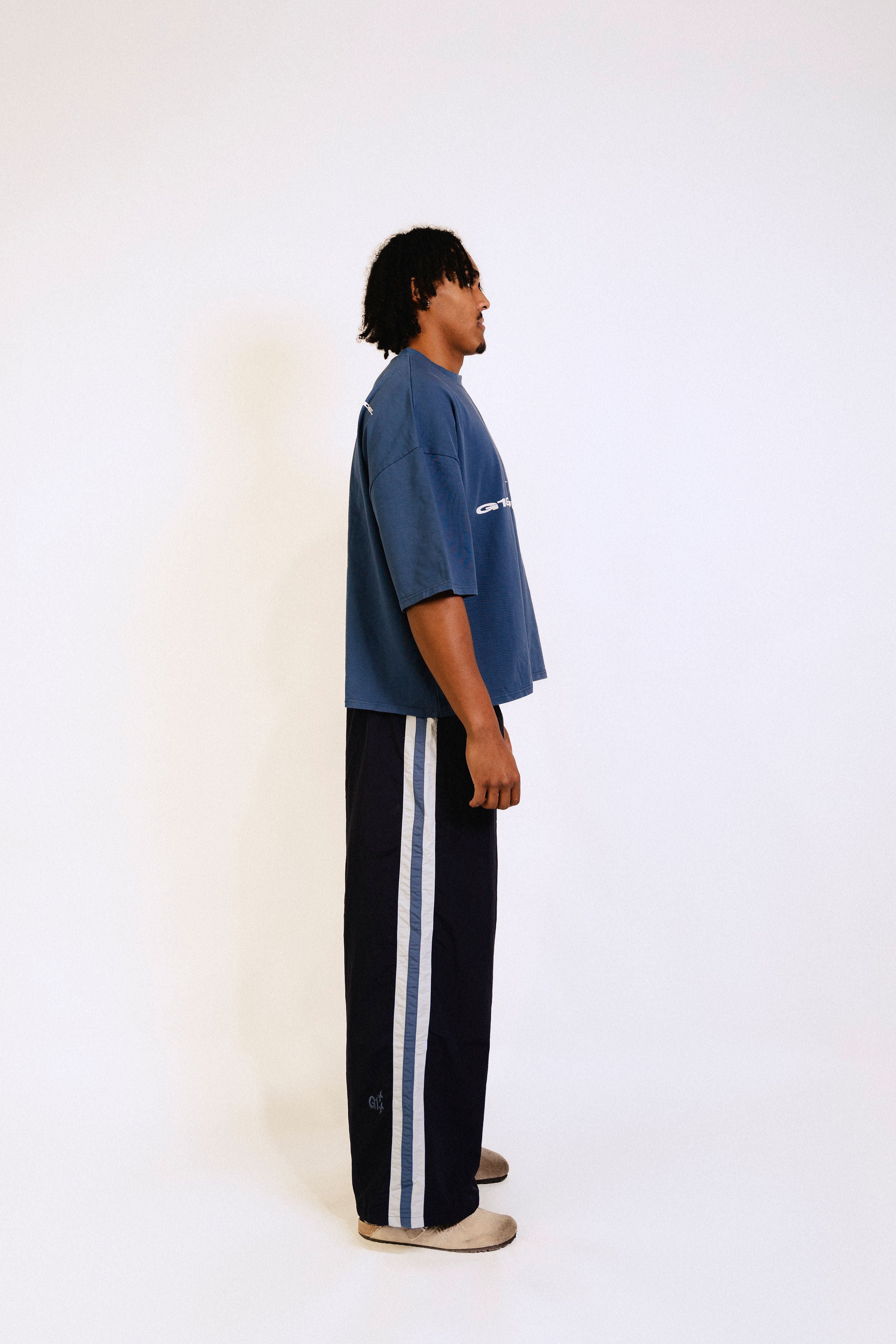 WIDE LEG TRACKPANT - NAVY